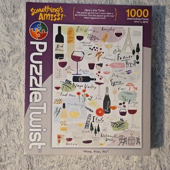 PuzzleTwist Other - Puzzle Twist - Wine, Vino, Vin 1000 Piece Puzzle